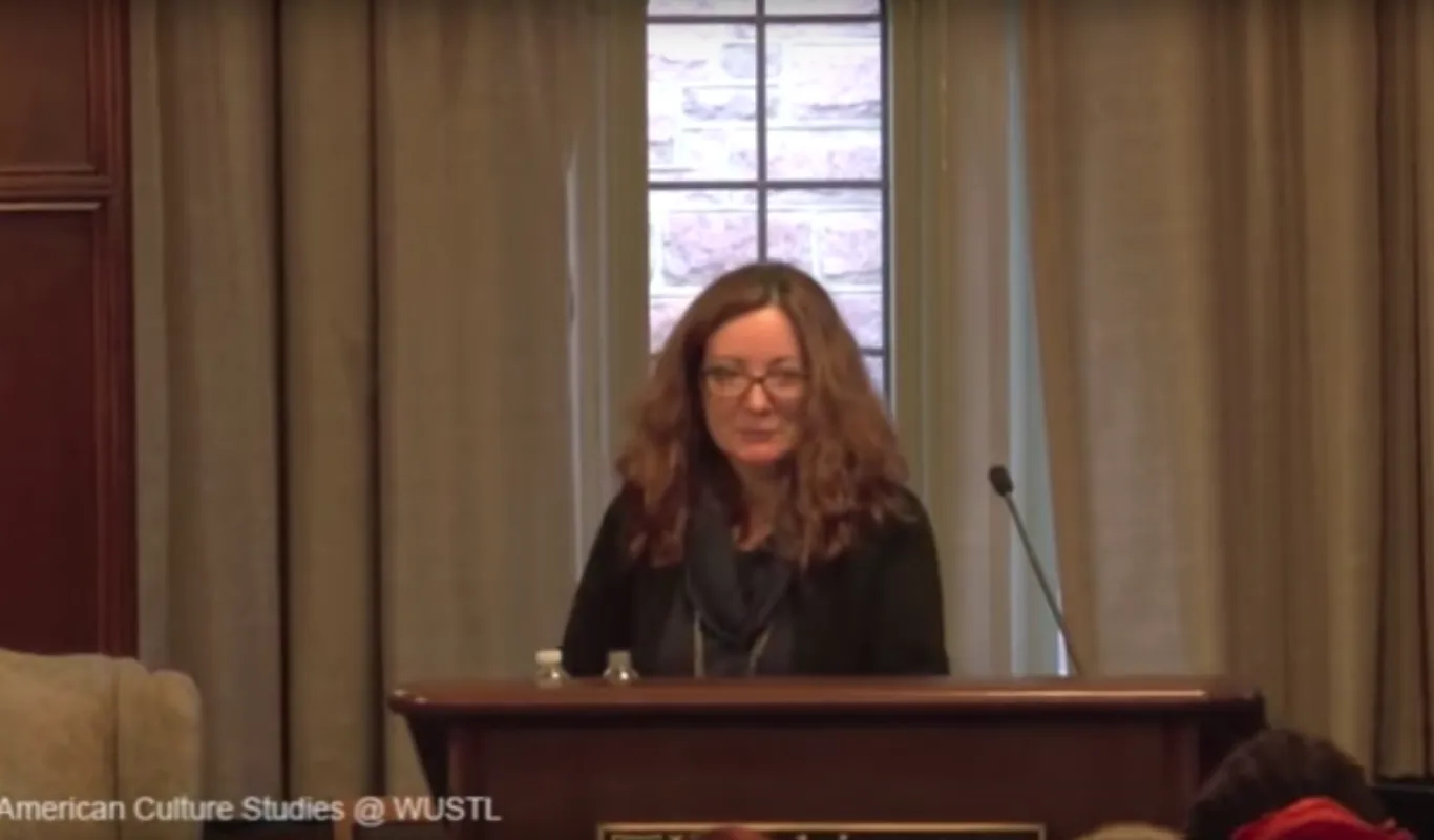 Linda Alcoff at podium