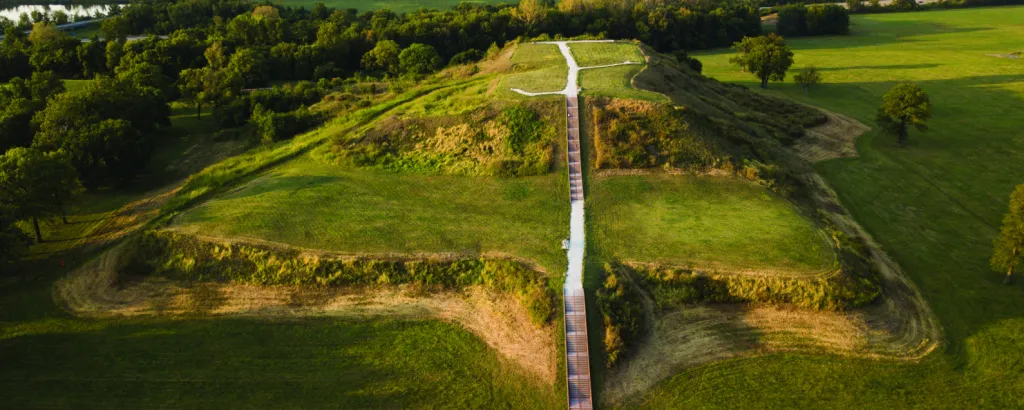 A picture of the Cahokia Mounds